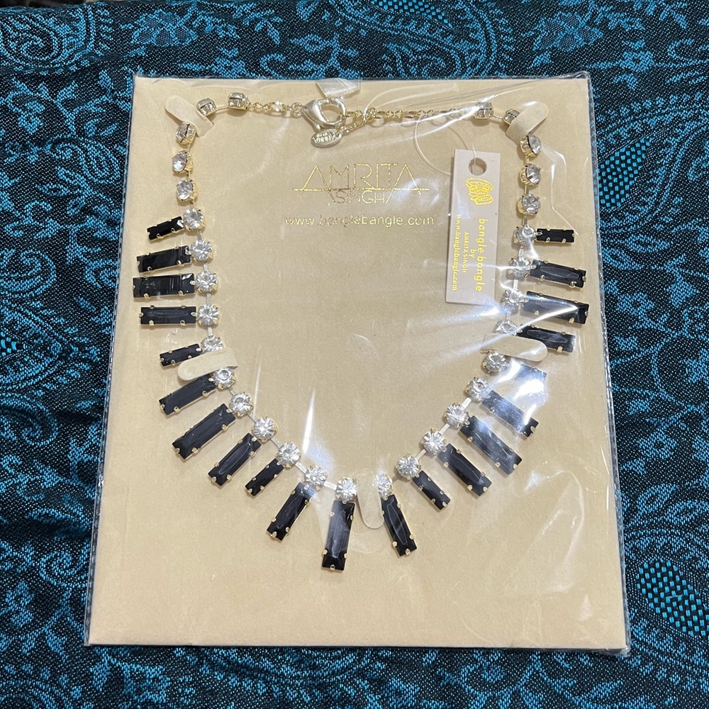 Anita Black and Silver Women's Necklace
